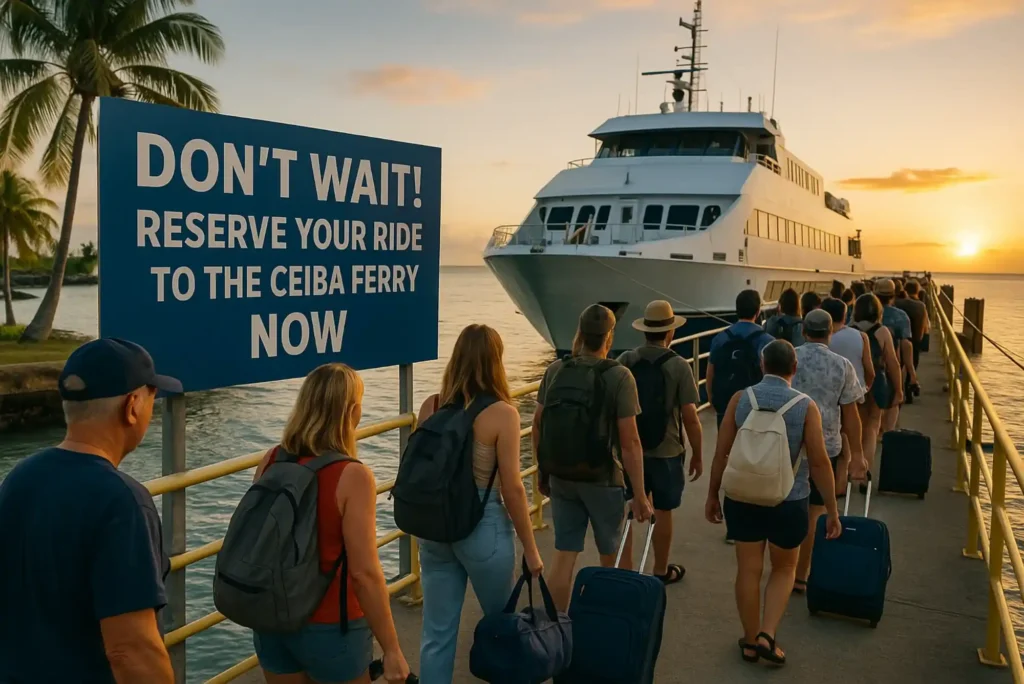 Don't Wait! Reserve Your Ride to the Ceiba Ferry Now